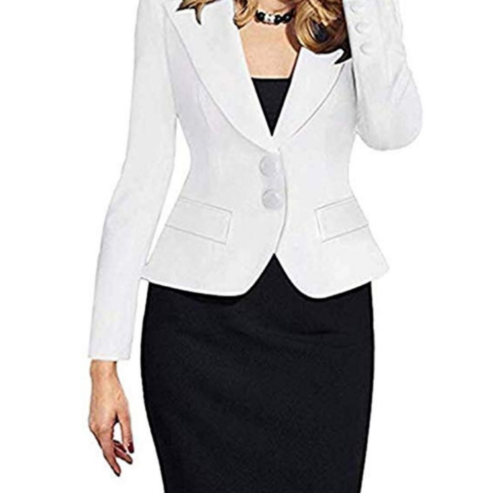 White Blazer Dress Jacket